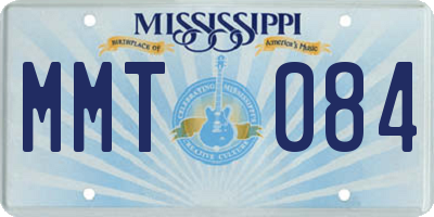 MS license plate MMT084