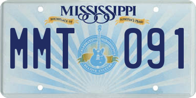 MS license plate MMT091