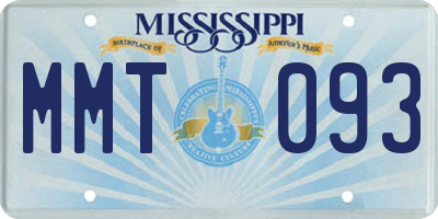 MS license plate MMT093