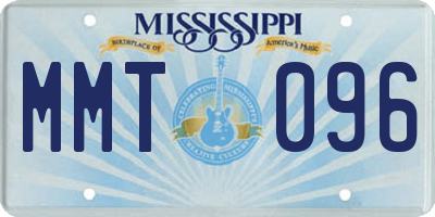 MS license plate MMT096
