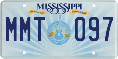 MS license plate MMT097