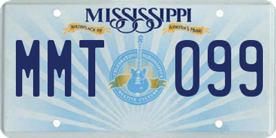 MS license plate MMT099