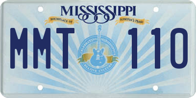 MS license plate MMT110