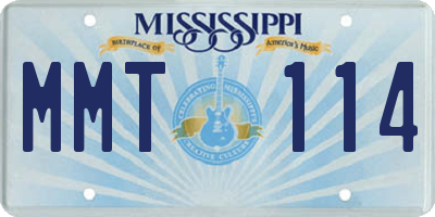 MS license plate MMT114
