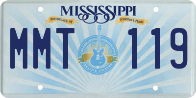 MS license plate MMT119