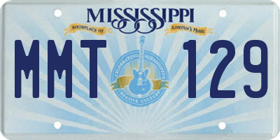 MS license plate MMT129