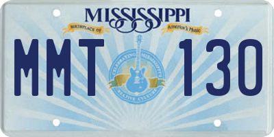 MS license plate MMT130