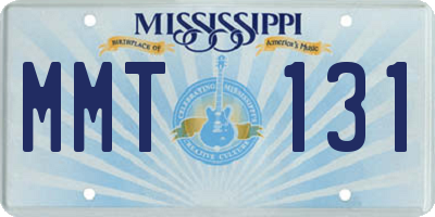 MS license plate MMT131