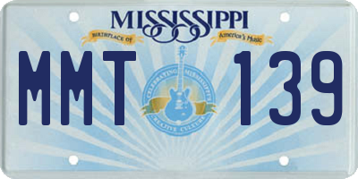MS license plate MMT139