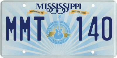 MS license plate MMT140