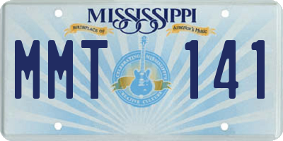 MS license plate MMT141