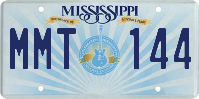 MS license plate MMT144