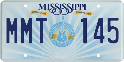 MS license plate MMT145