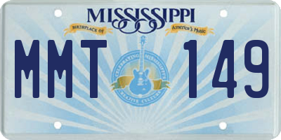 MS license plate MMT149