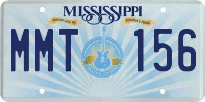 MS license plate MMT156