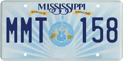 MS license plate MMT158