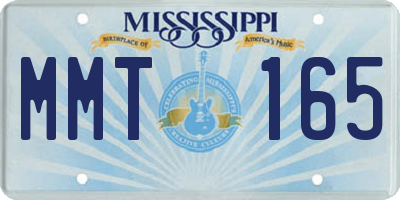 MS license plate MMT165