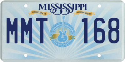 MS license plate MMT168