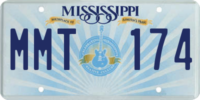 MS license plate MMT174