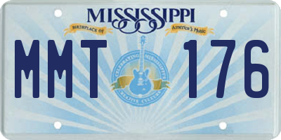MS license plate MMT176