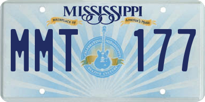 MS license plate MMT177