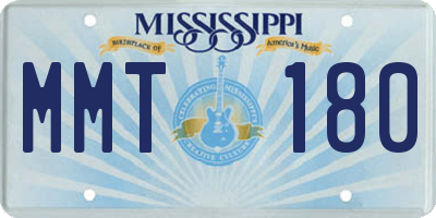 MS license plate MMT180