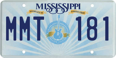MS license plate MMT181