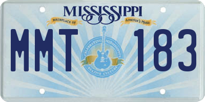 MS license plate MMT183