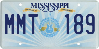 MS license plate MMT189