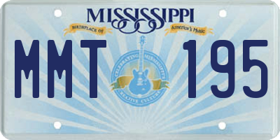 MS license plate MMT195