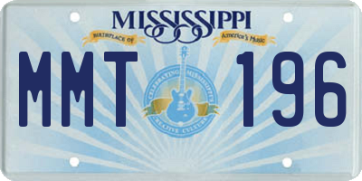 MS license plate MMT196