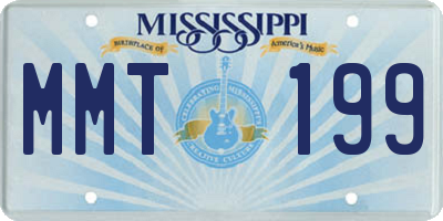 MS license plate MMT199