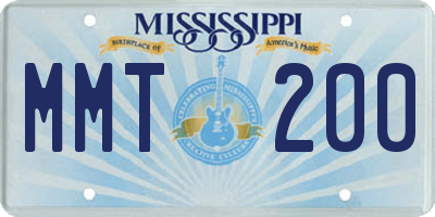 MS license plate MMT200