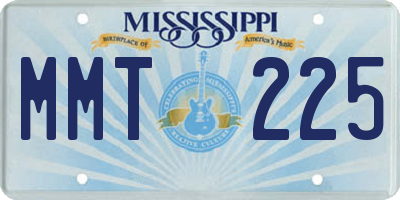 MS license plate MMT225