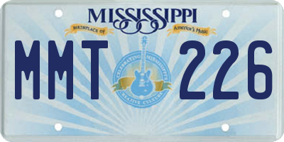 MS license plate MMT226