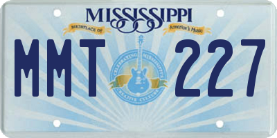 MS license plate MMT227