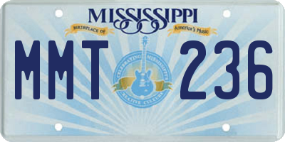 MS license plate MMT236