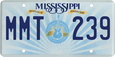 MS license plate MMT239