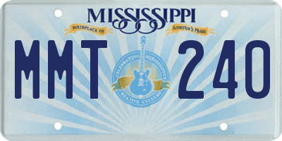 MS license plate MMT240