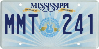 MS license plate MMT241