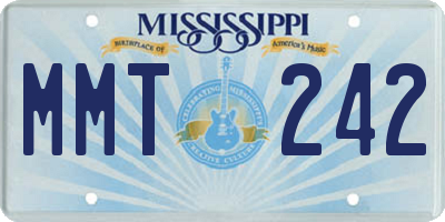 MS license plate MMT242