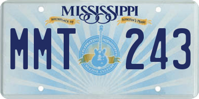 MS license plate MMT243