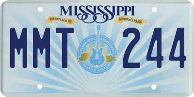 MS license plate MMT244
