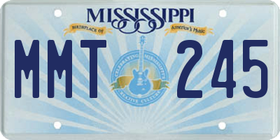 MS license plate MMT245