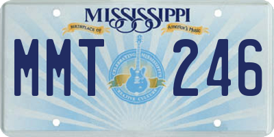 MS license plate MMT246
