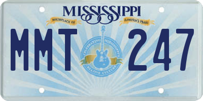 MS license plate MMT247