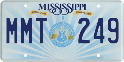 MS license plate MMT249