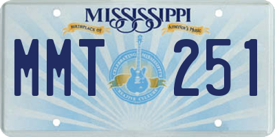 MS license plate MMT251
