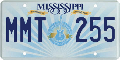 MS license plate MMT255