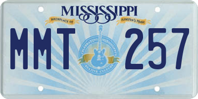 MS license plate MMT257
